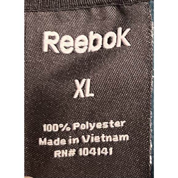 Reebok Men'sPullover Hoodie XL Teal Green Long Sleeve Power 3 Logo In Yellow - Picture 5 of 10